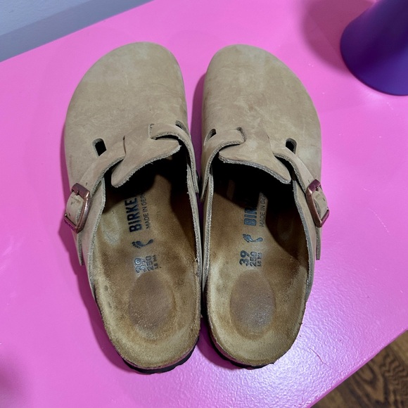 Boston Clog taupe ish shade tobacco color Regular Footbed Narrow Width Size 39 - Picture 5 of 9